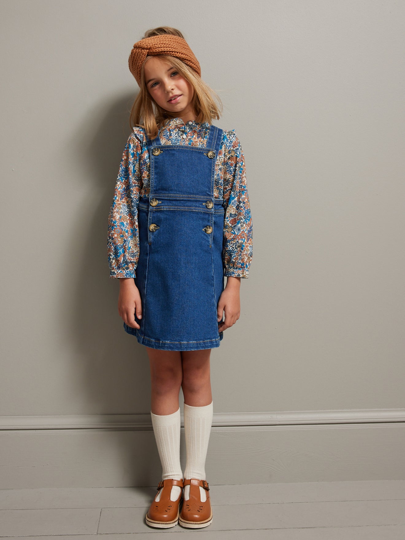 Robe-salopette Fille en denim