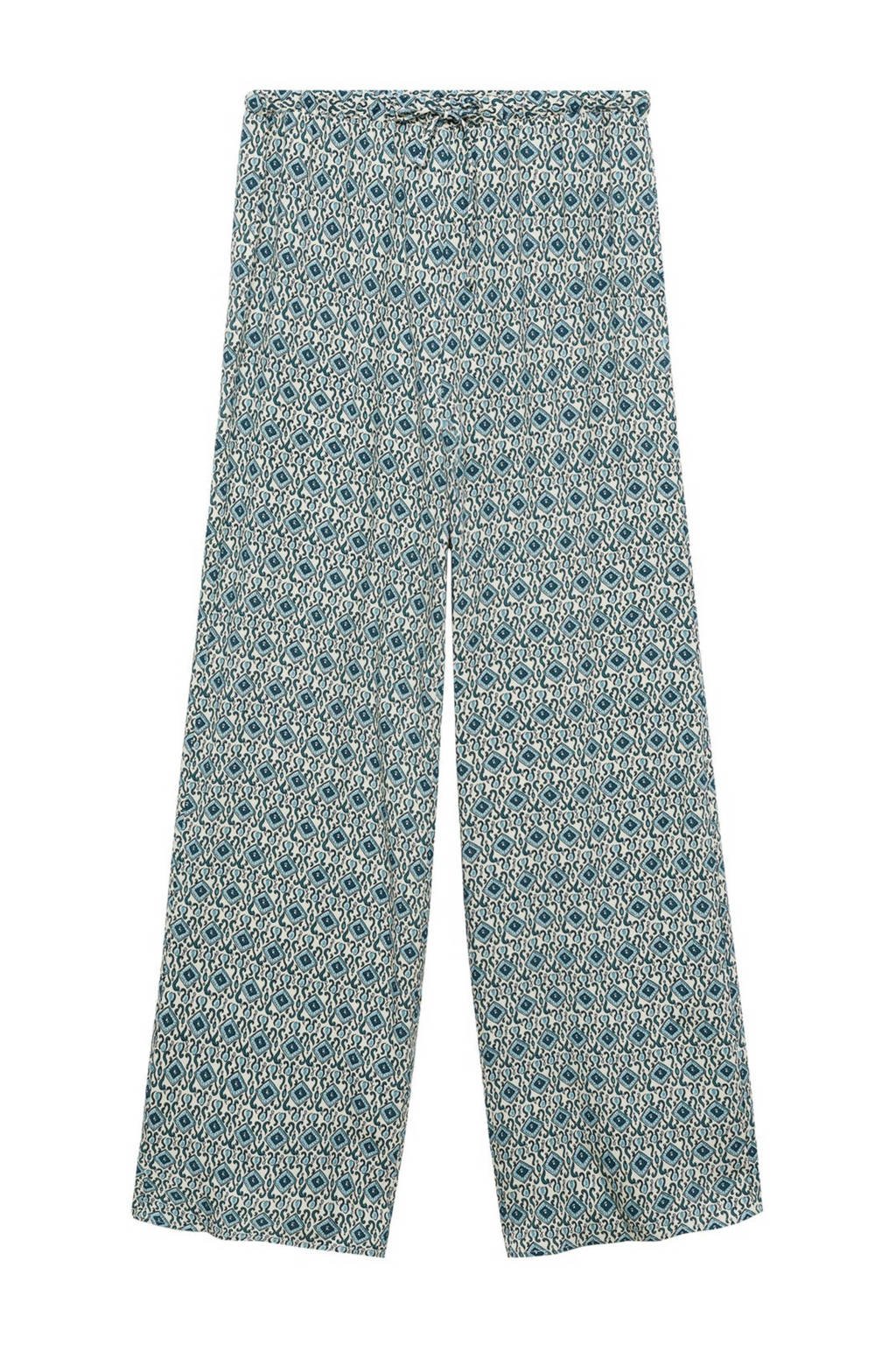 MANGO TEEN broek met all over print lichtbeige