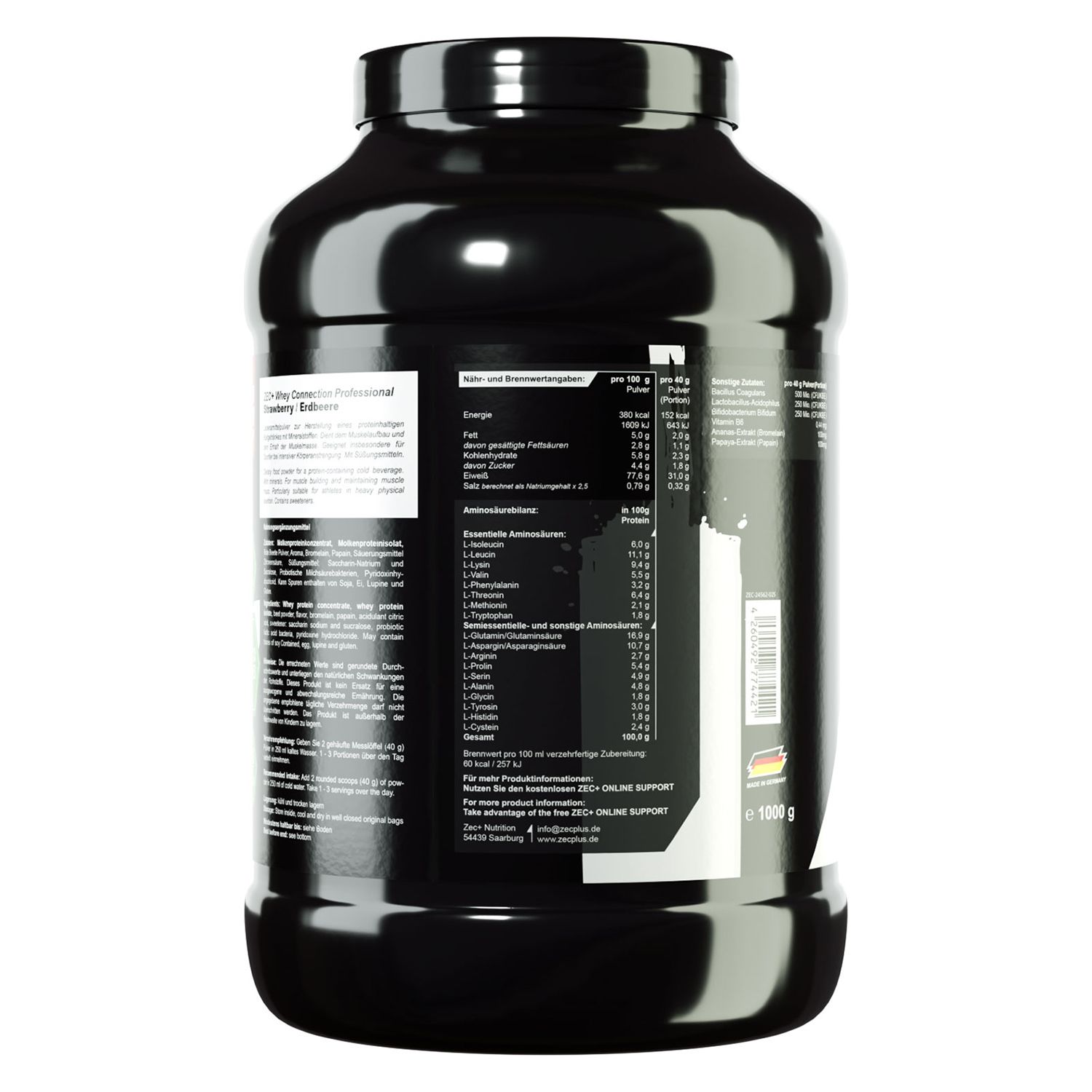 ZEC+ Whey Connection Professional Protein/ Eiweiß Erdbeere