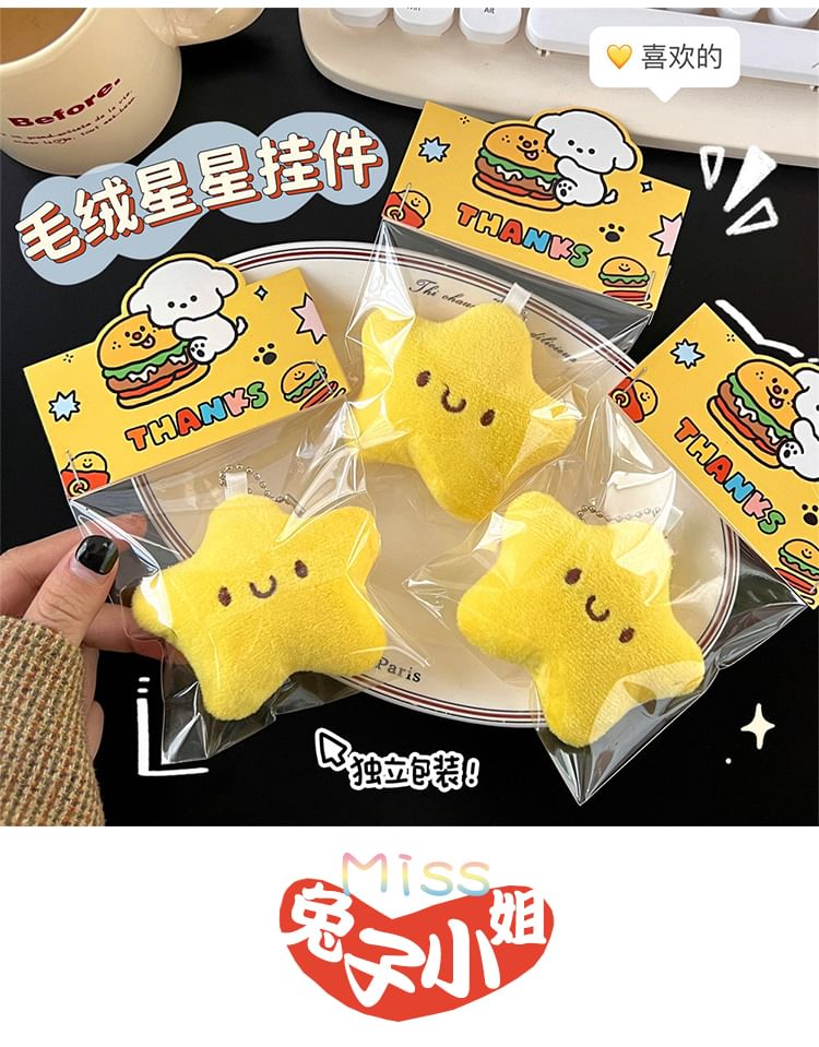 Radrabbit - Ster Chenille Squishy Tashanger Sleutelhanger