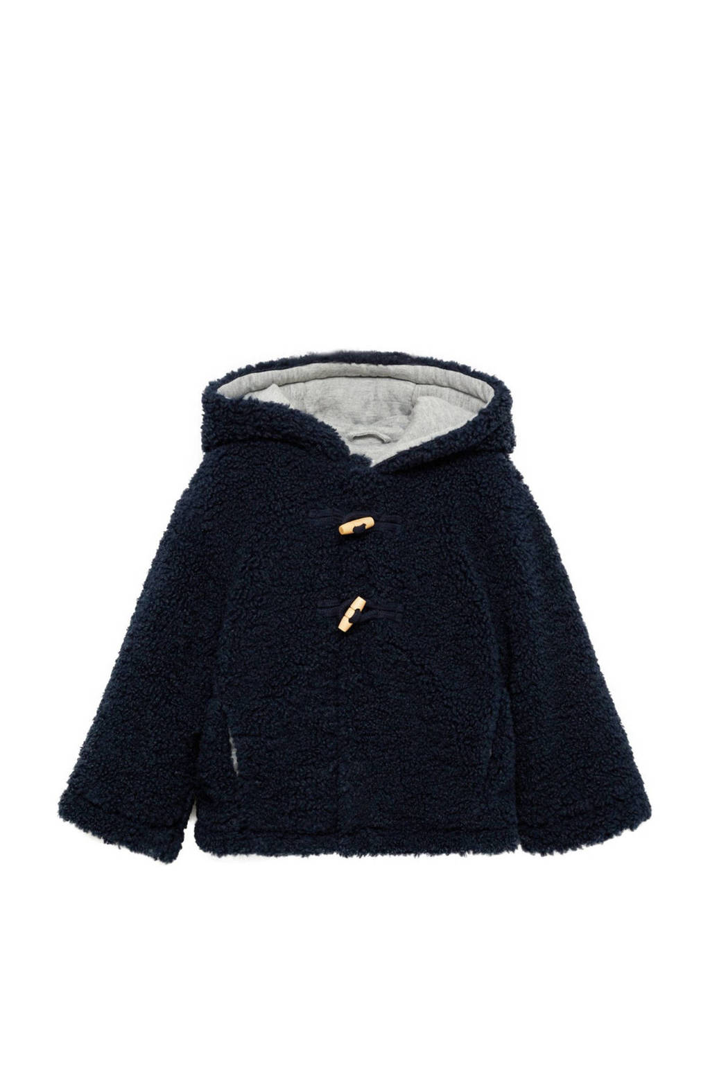 Mango Kids teddy tussenjas marine