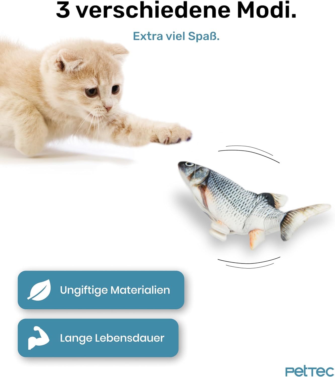 PetTec interaktives Plüschtier für Katzen - Fisch