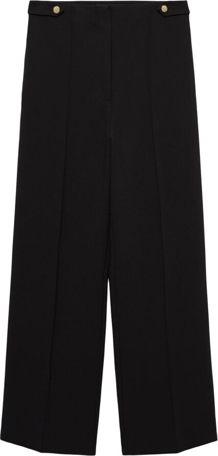 MANGO Buttons straight-fit trousers Black