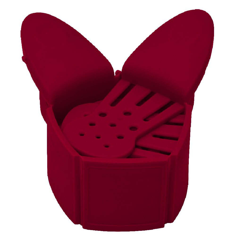 Passoire pliable et adaptable rouge