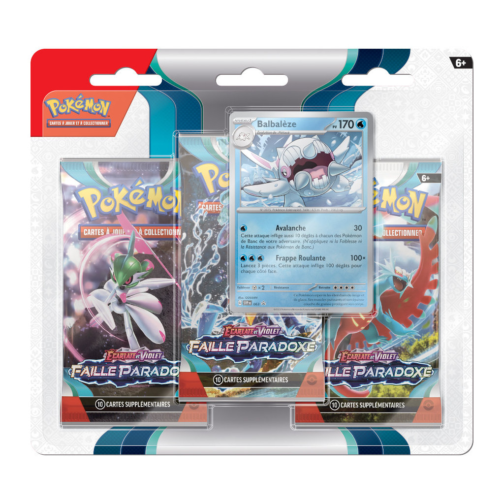 Pokemon EV04 : Faille Paradoxe - Pack 3 Boosters
