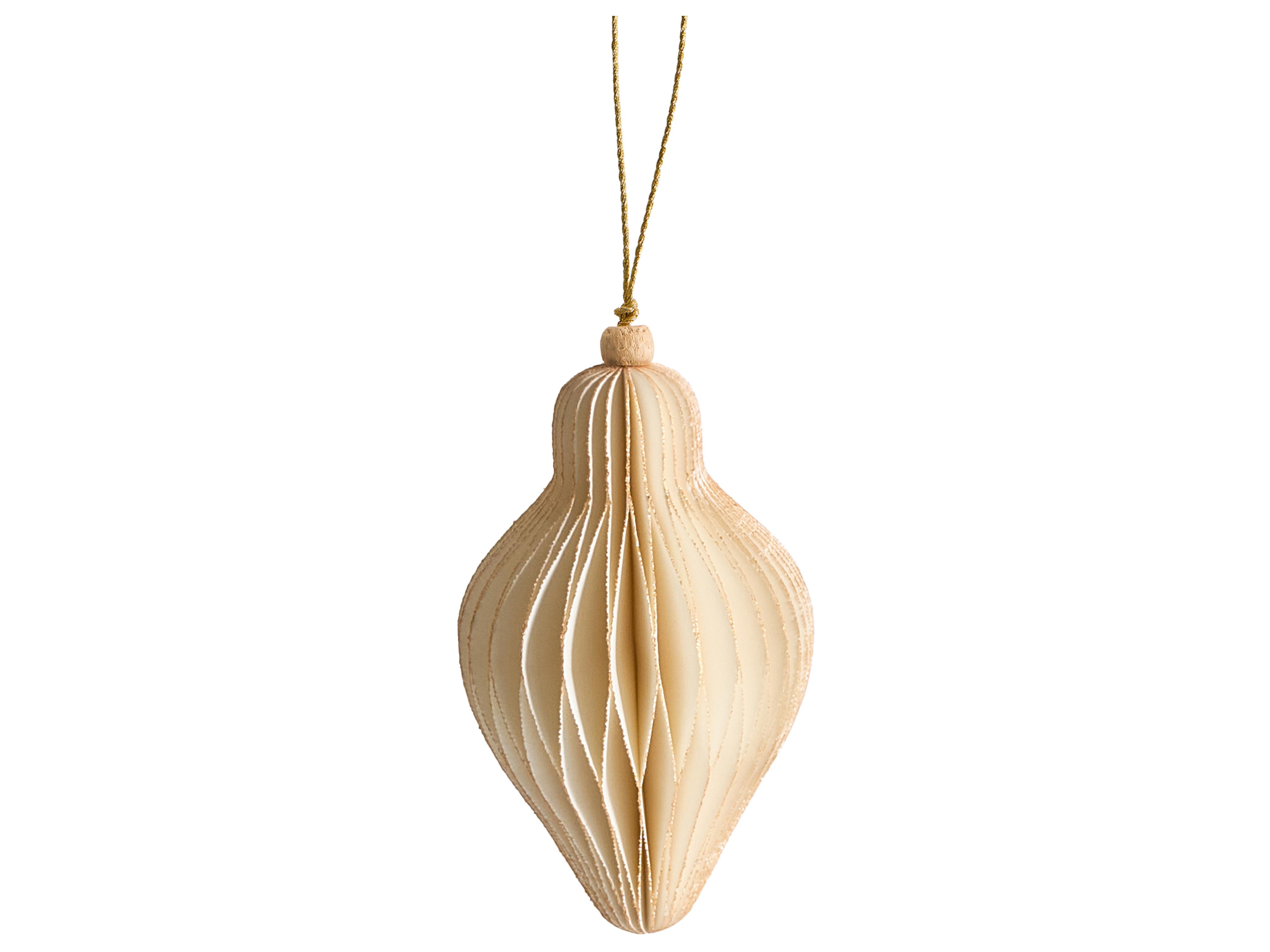 Set van 20 kerstornamenten ALTAELVA Papier Beige