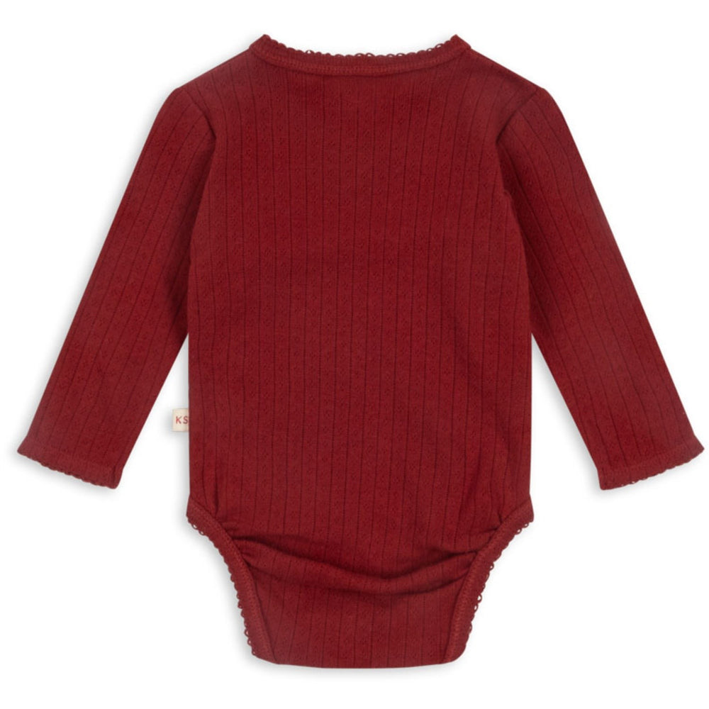 Køb Konges Sløjd Red Dahlia Minnie Newborn Body GOTS