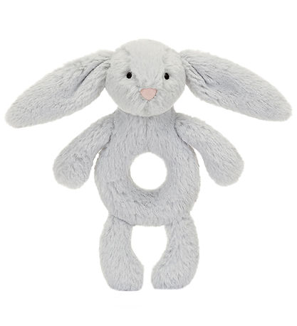 Jellycat Ringrassel - 18x8 cm - Bashful Bunny - Silber