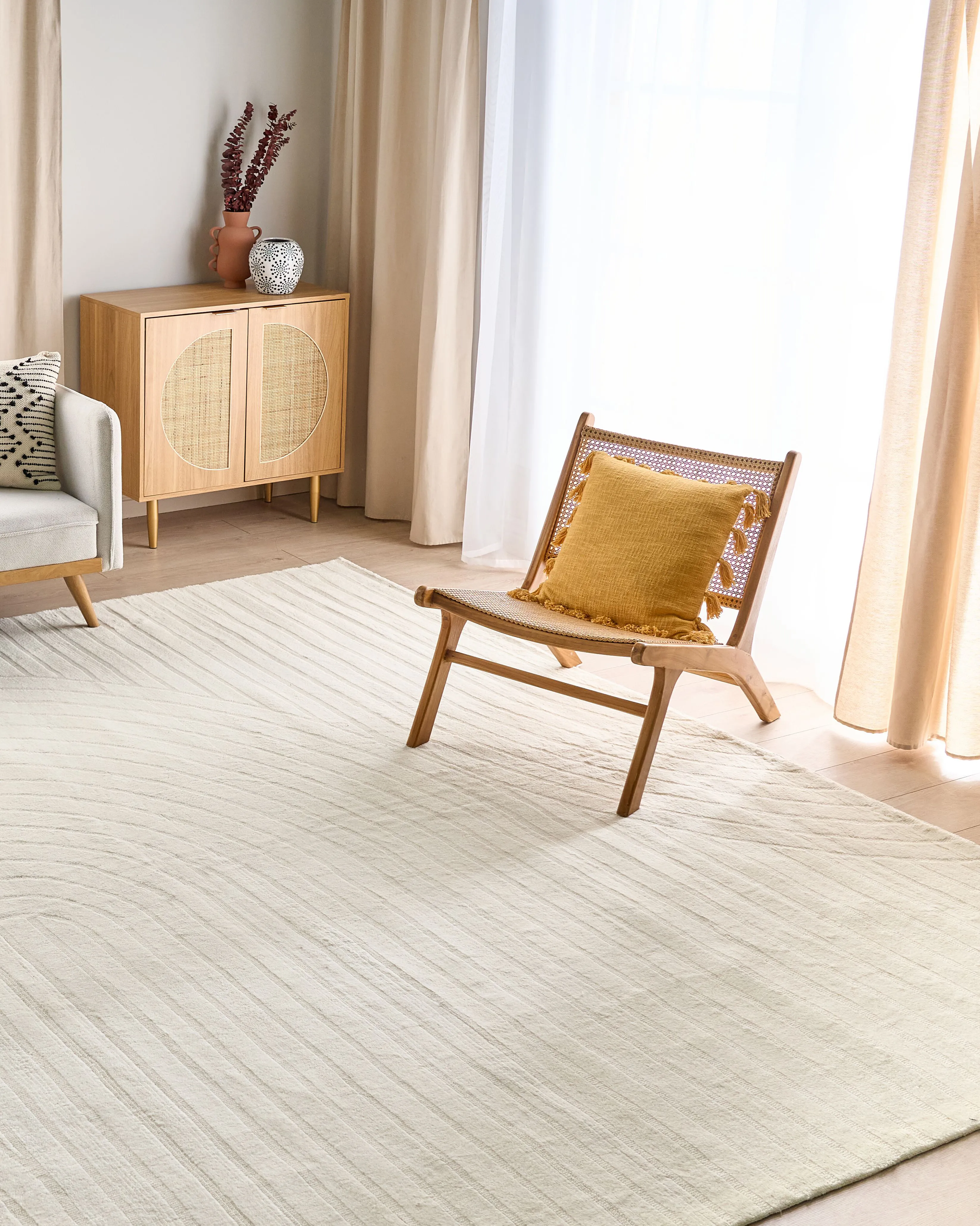 Vloerkleed DAGARI Beige 300 x 400 cm Wol