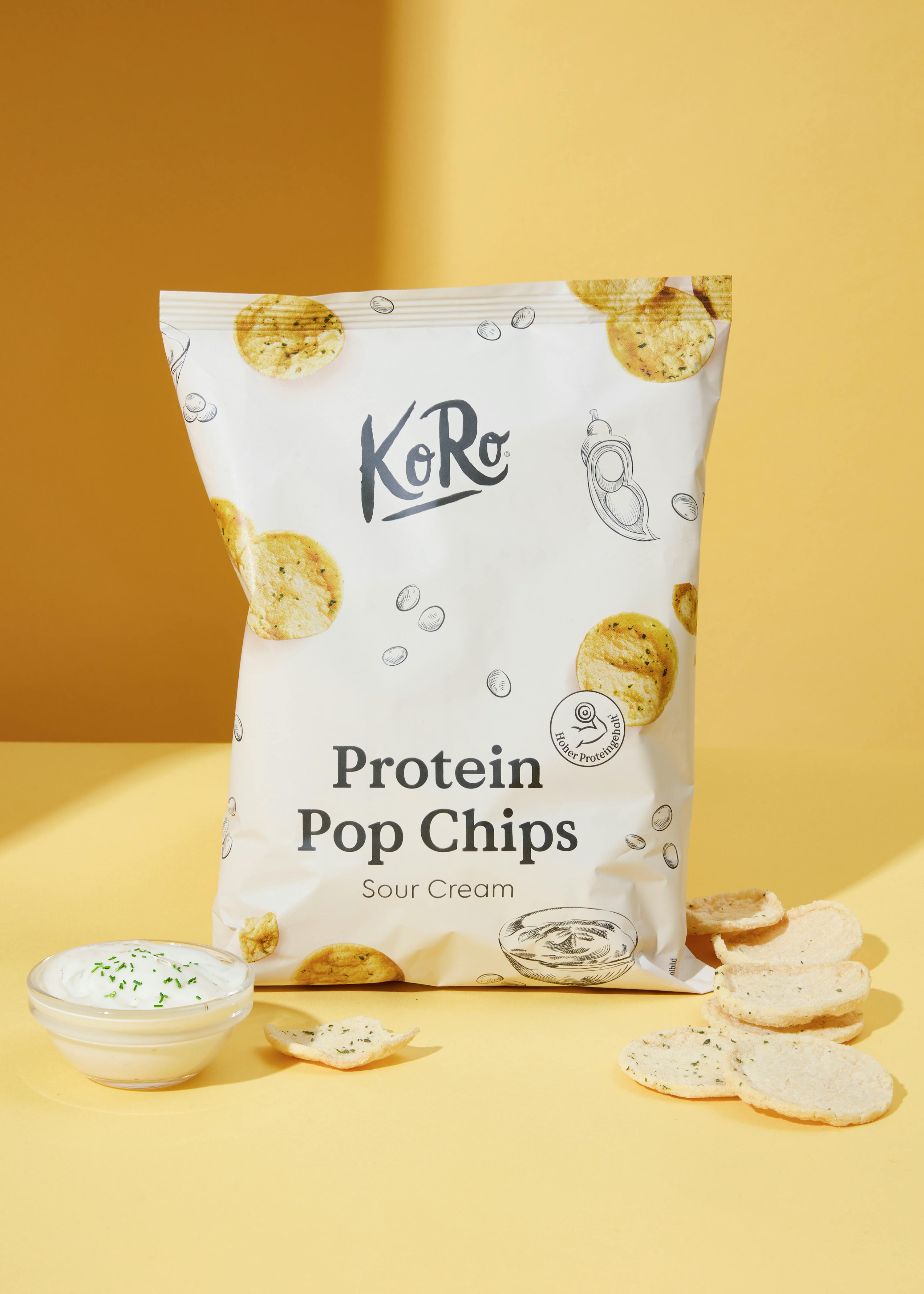 Protein Pop Chips mit Sour Cream 50 g