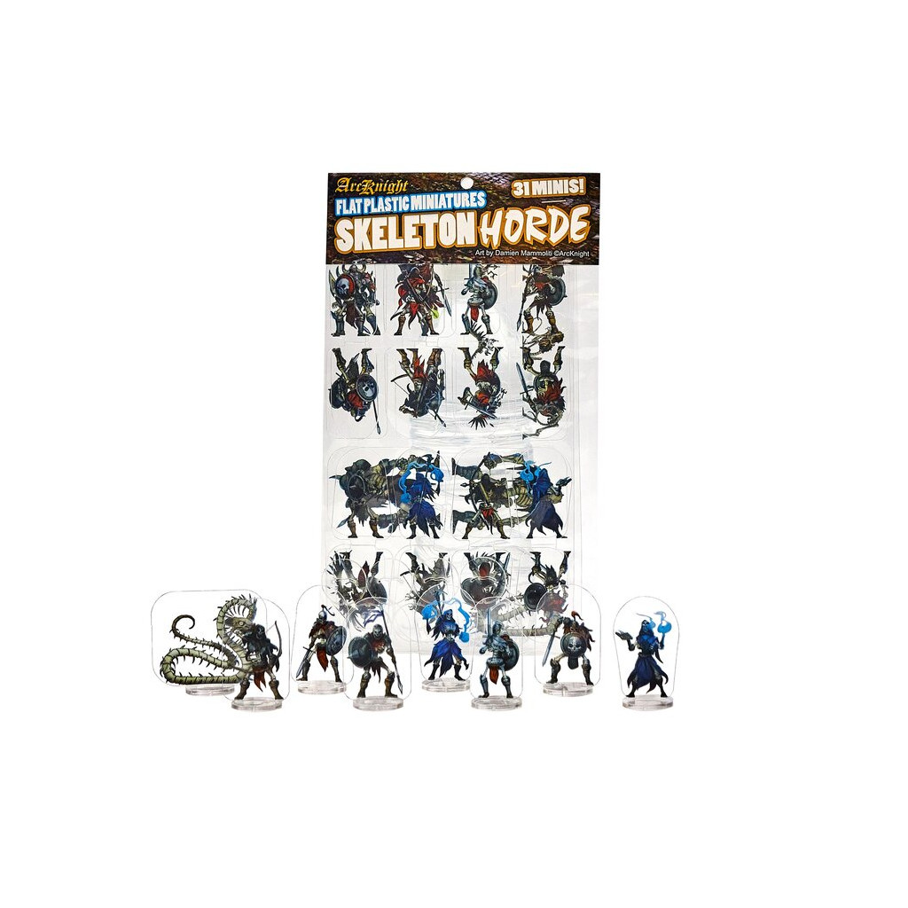 Flat Plastic Miniatures - Skeleton Horde - 31 Pieces