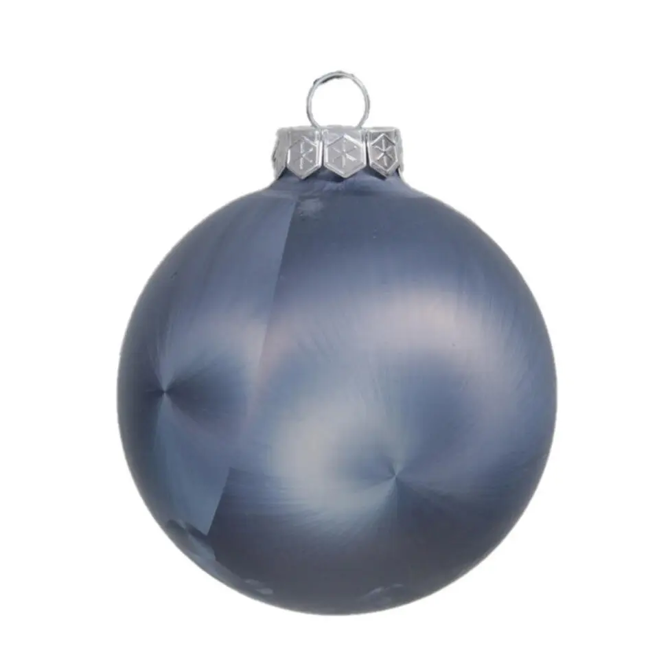 Othmar Decorations kerstballen - 16x - 4 cm - donkerblauw - glas
