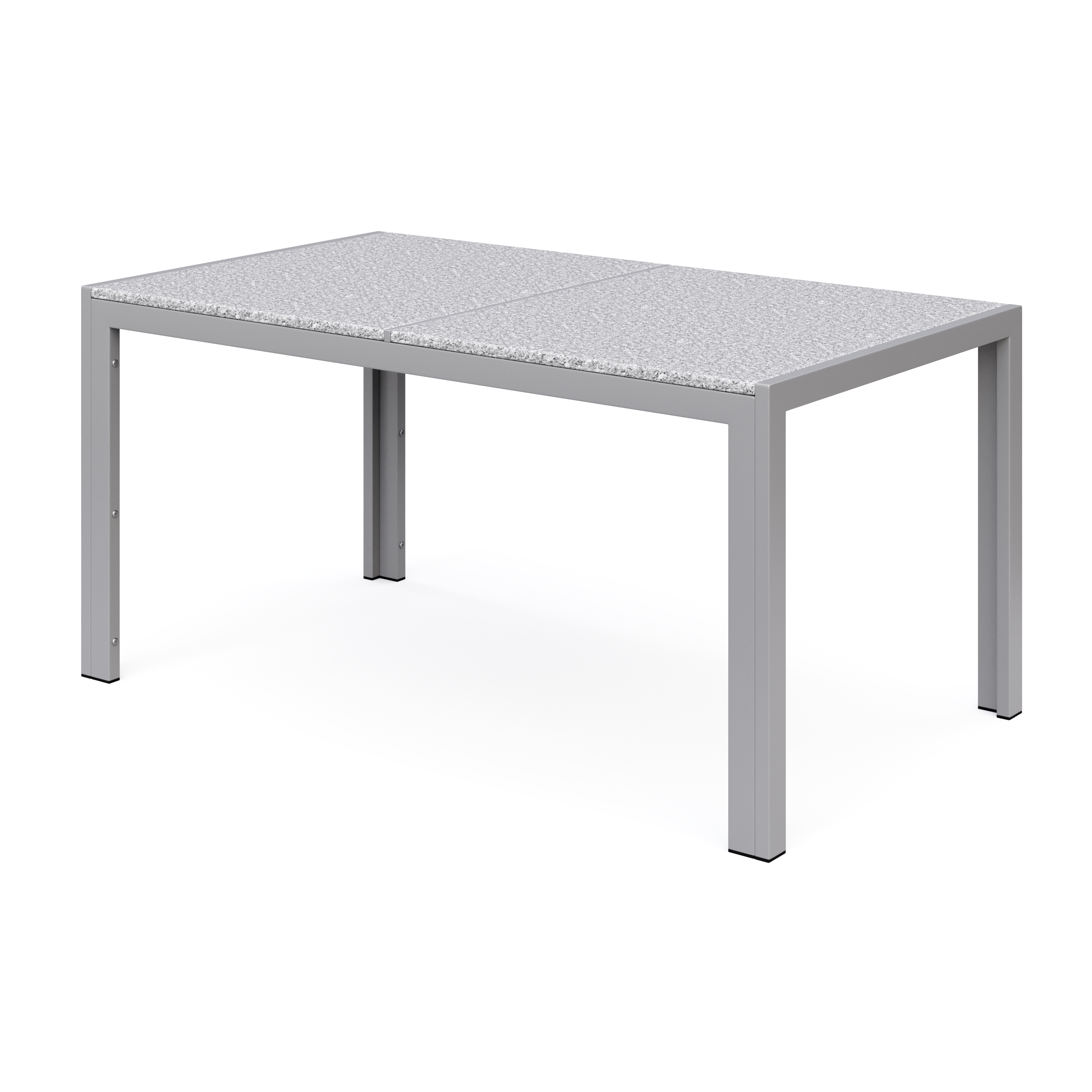 Granittisch 140 x 80 x 75 cm grau