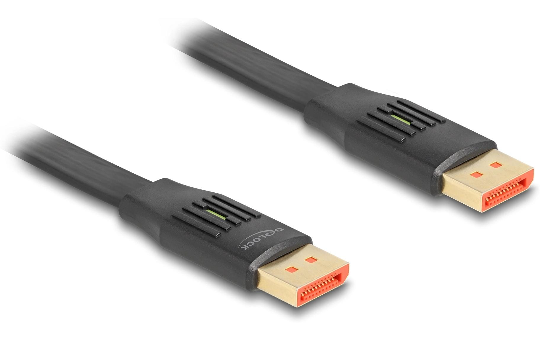 Kabel 8K 60 Hz Flat DisplayPort - DisplayPort, 2 mDelock DisplayPort Flachbandkabel 8K 60 Hz 2 m