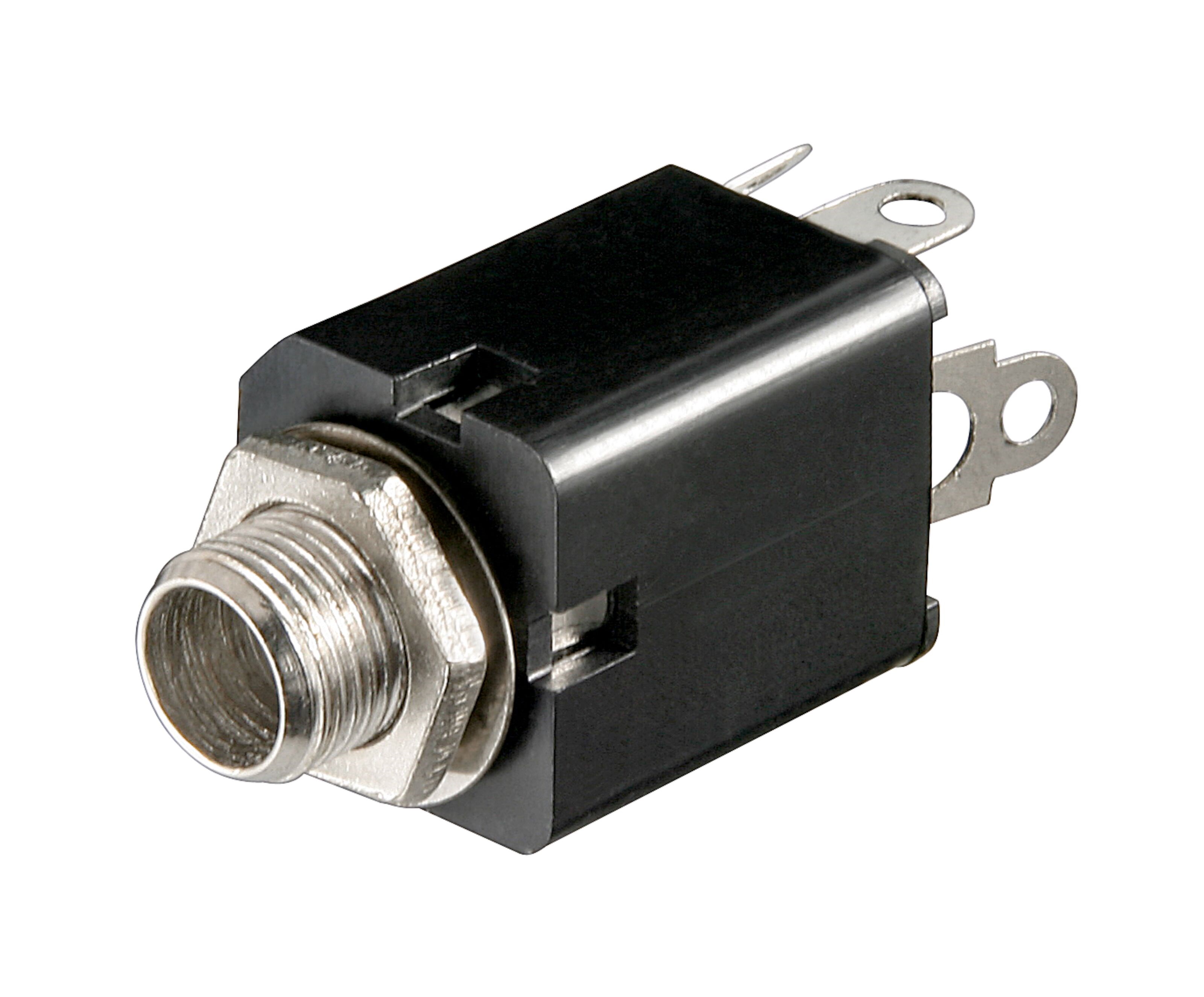 Kabinettkontakt med bryter 6,3 mm, stereo