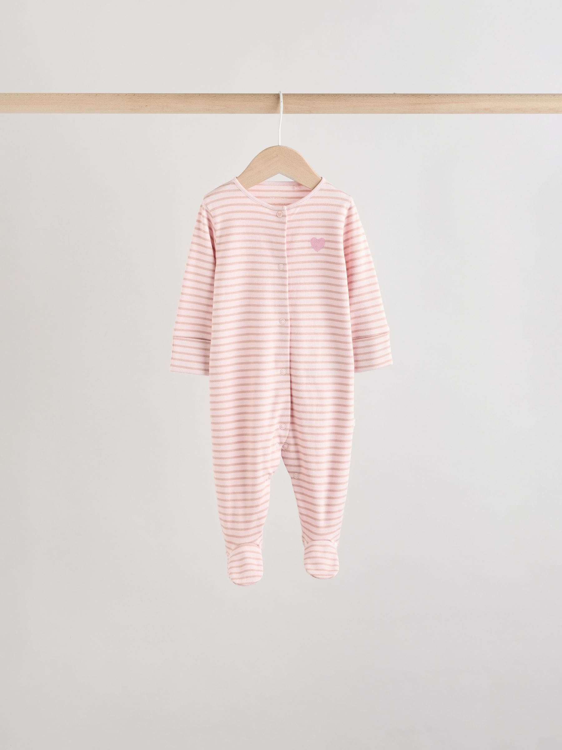 Roze - 7 Pack Baby slaappakken (0mnd-3jr)