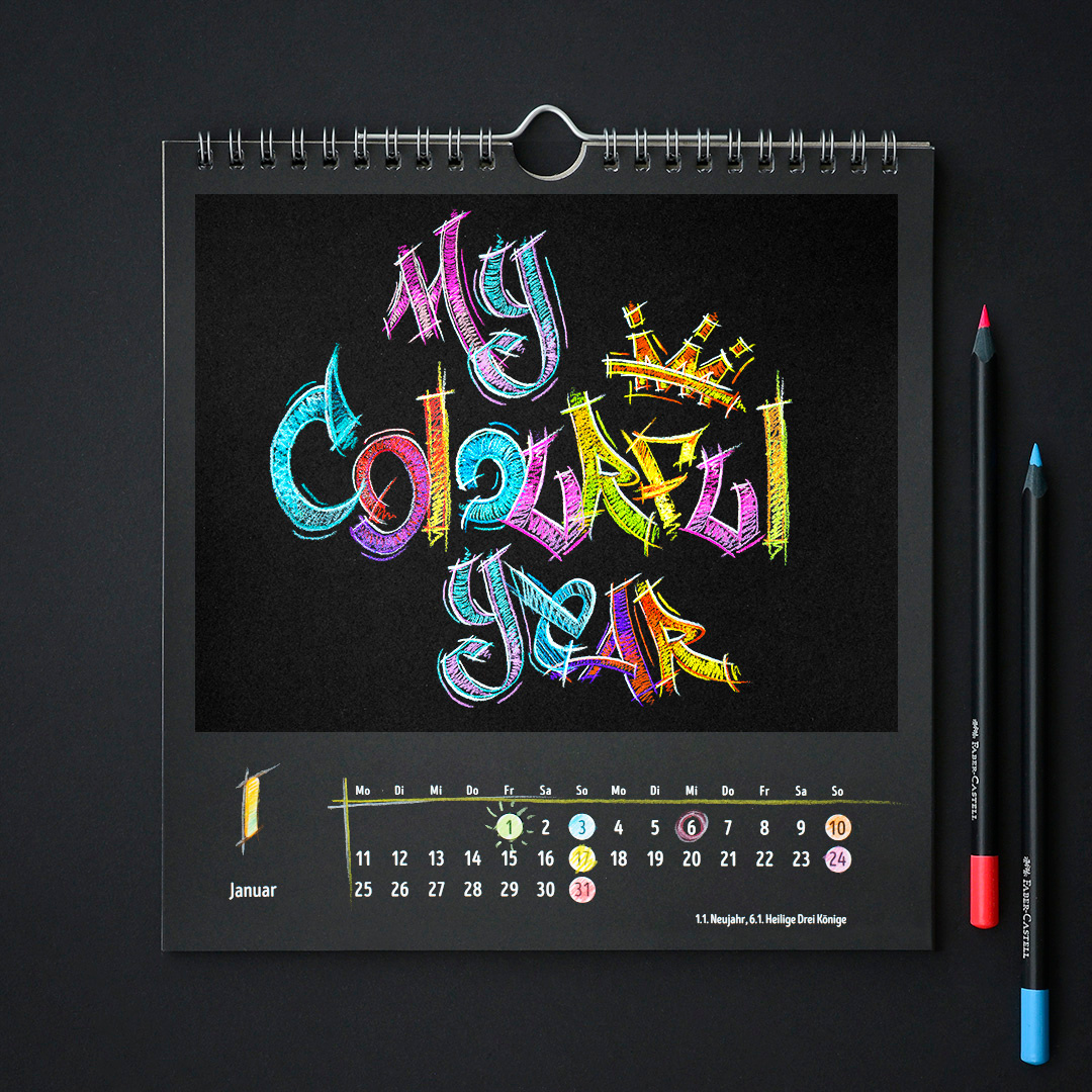 LÁPIS DE COR FABER-CASTELL BLACK EDITION 12 UNIDADES