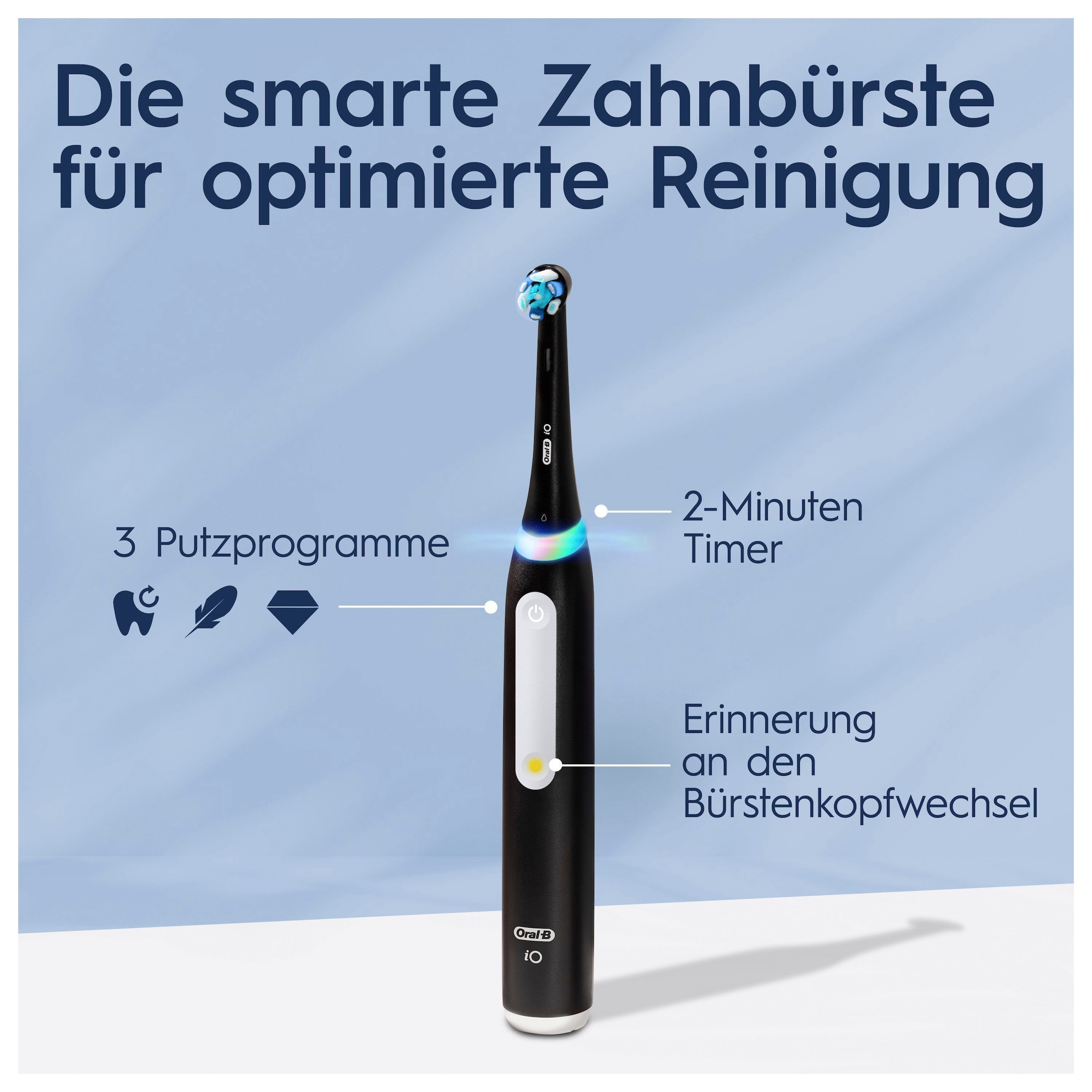 Oral-B Elektrische Zahnbürste »iO Series 3 Doppelpack« 2 Stk. Aufsteckbürsten Magnet-Technologie