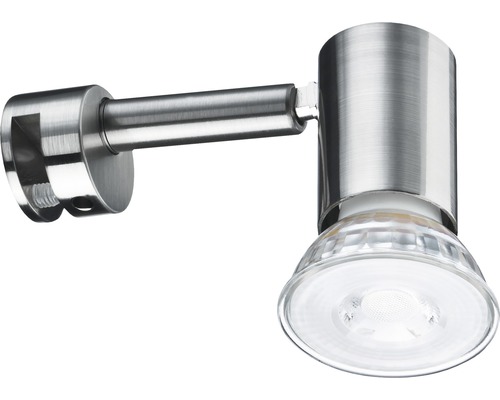 LED spiegellamp IP23 5,3W 345 lm 2700K warm wit Galeria Spot ijzer/geborsteld 230V H 60 mm