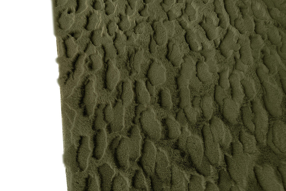 Hochflor Teppich DUNE 230x160cm dunkelgrün Indoor Hoch-Tief-Effekt Faux-Fur