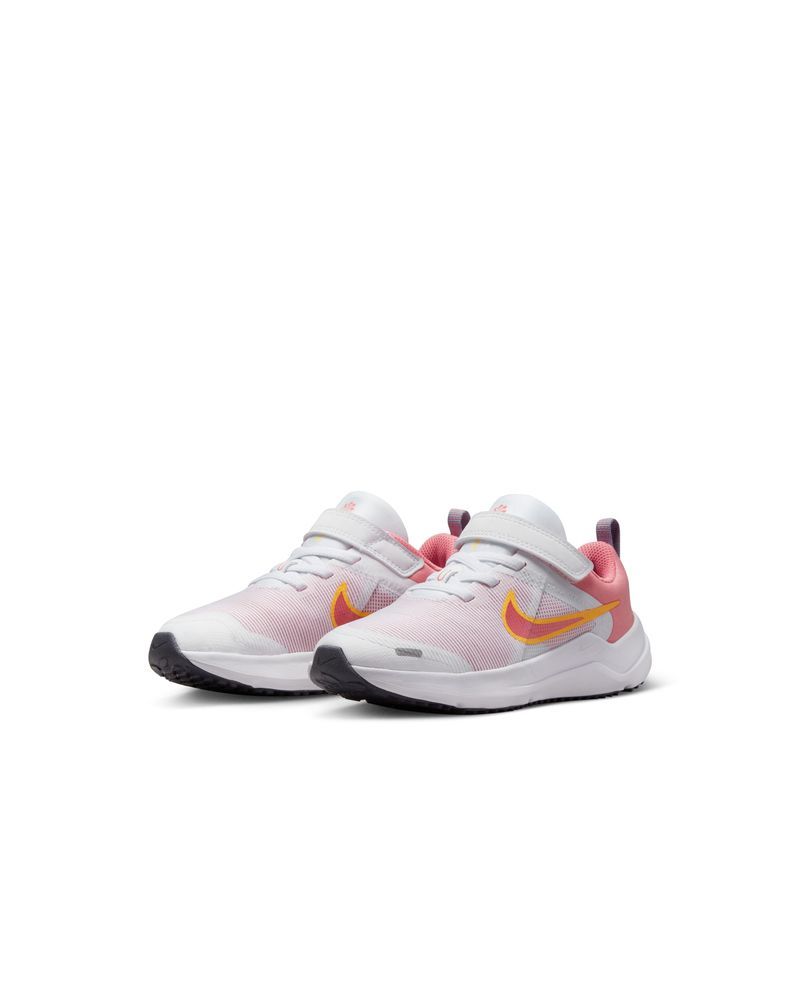 Chaussures Nike Downshifter 12 Blanc & Rose pour enfant