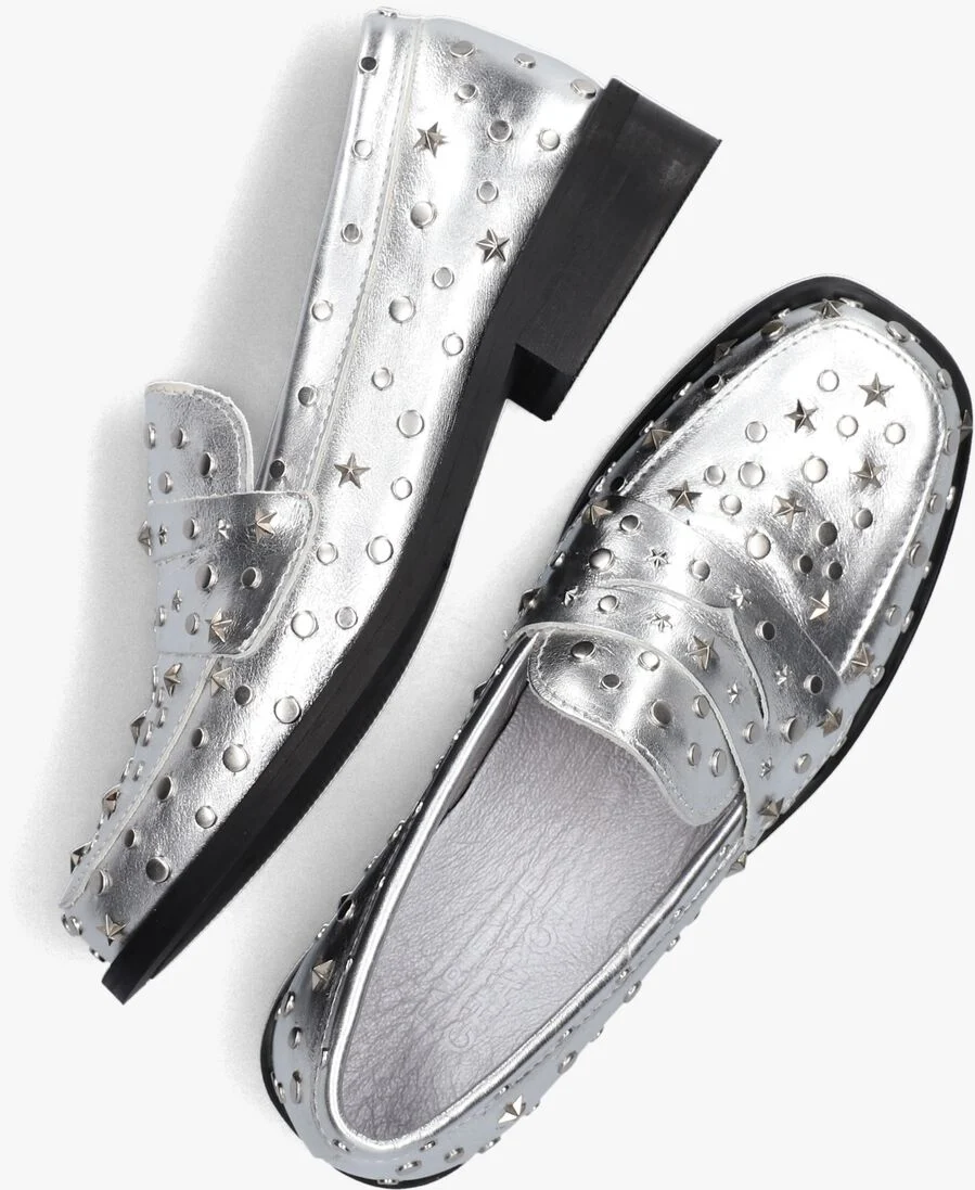 FABIENNE CHAPOT zilveren fabienne chapot loafers pim studs
