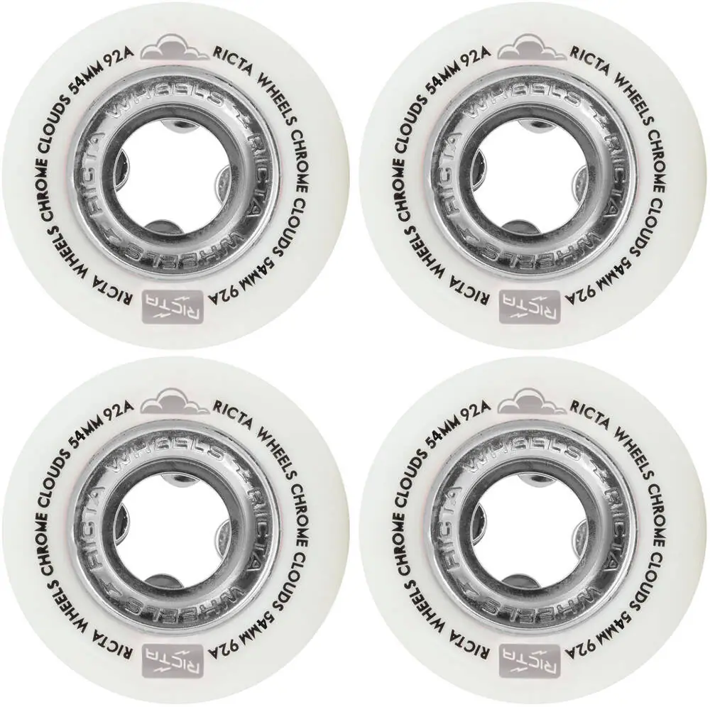 Ricta Chrome Clouds 92A Skateboard Hjul 4-Pak - Skateboards