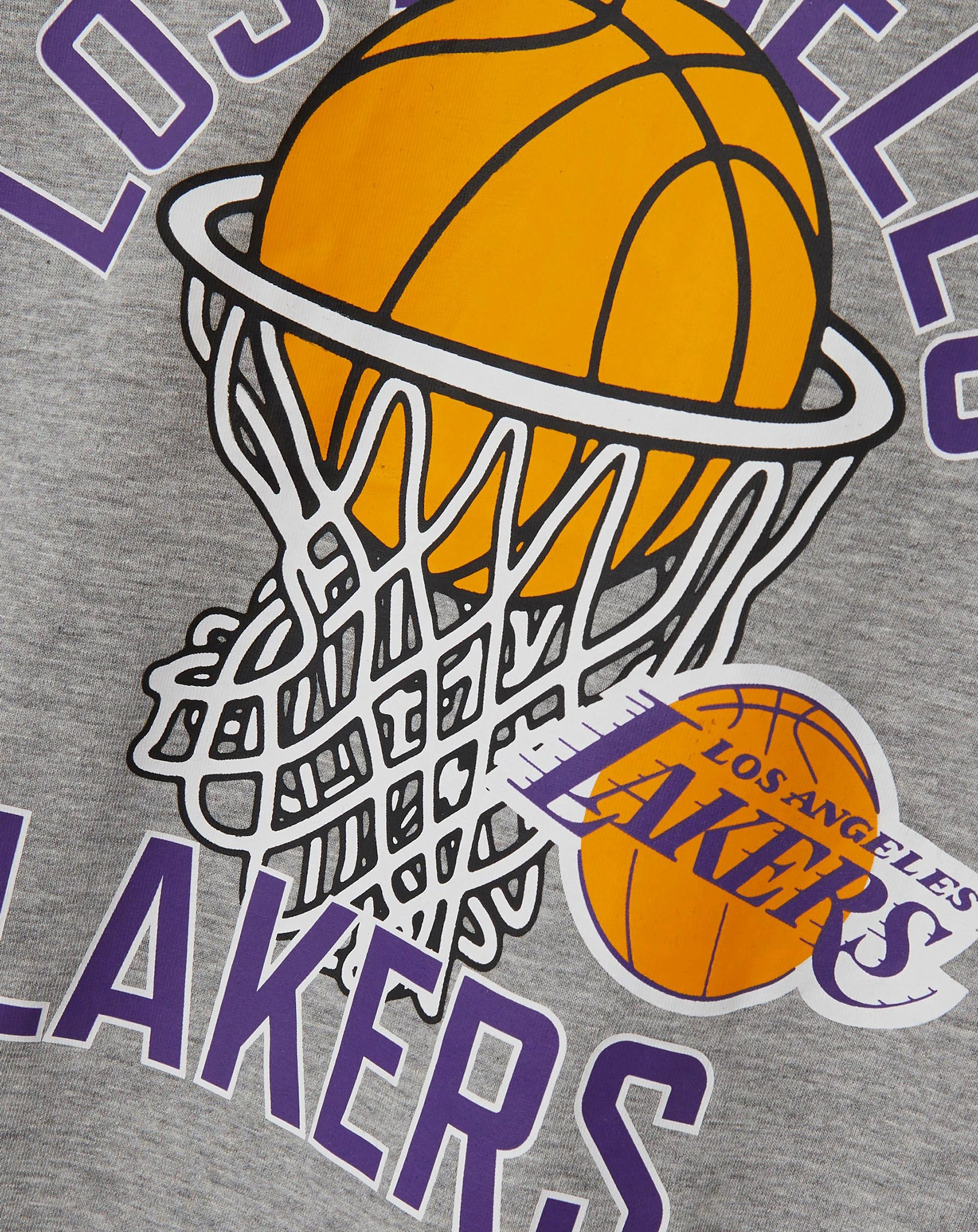 T-Shirt NKMNALD LA LAKERS in grey melange