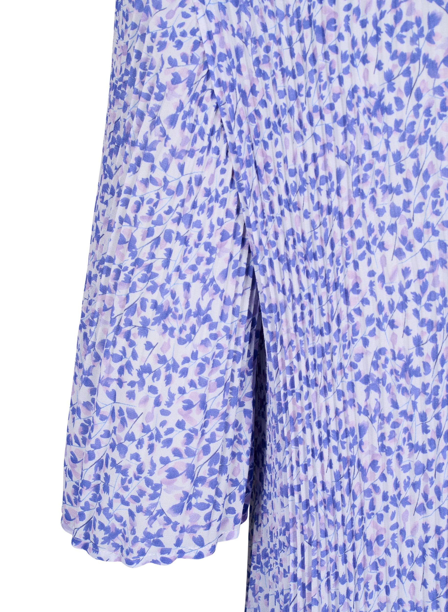 Blomstret bluse i plissé