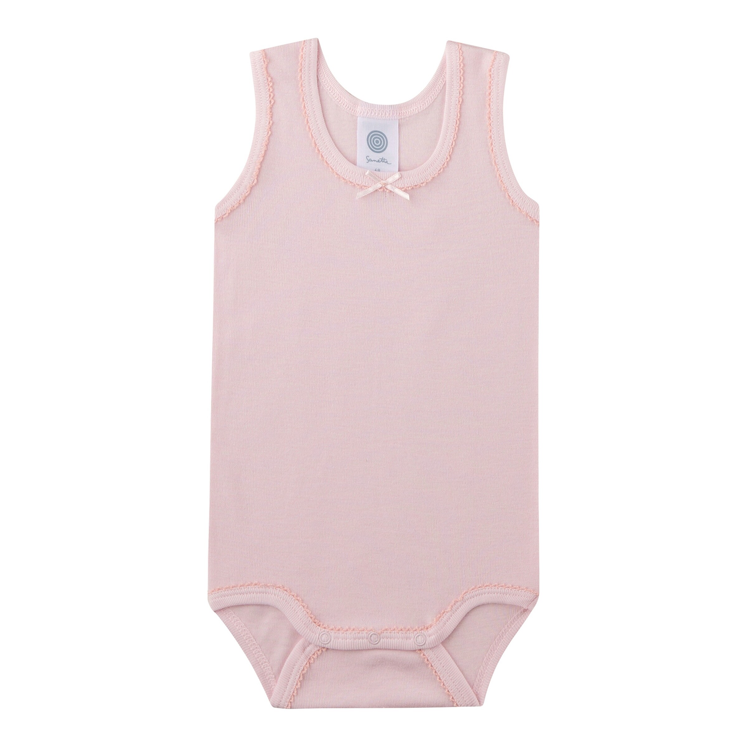 Sanetta 2er-Pack Bodys ohne Arm Blumen natur/rosa