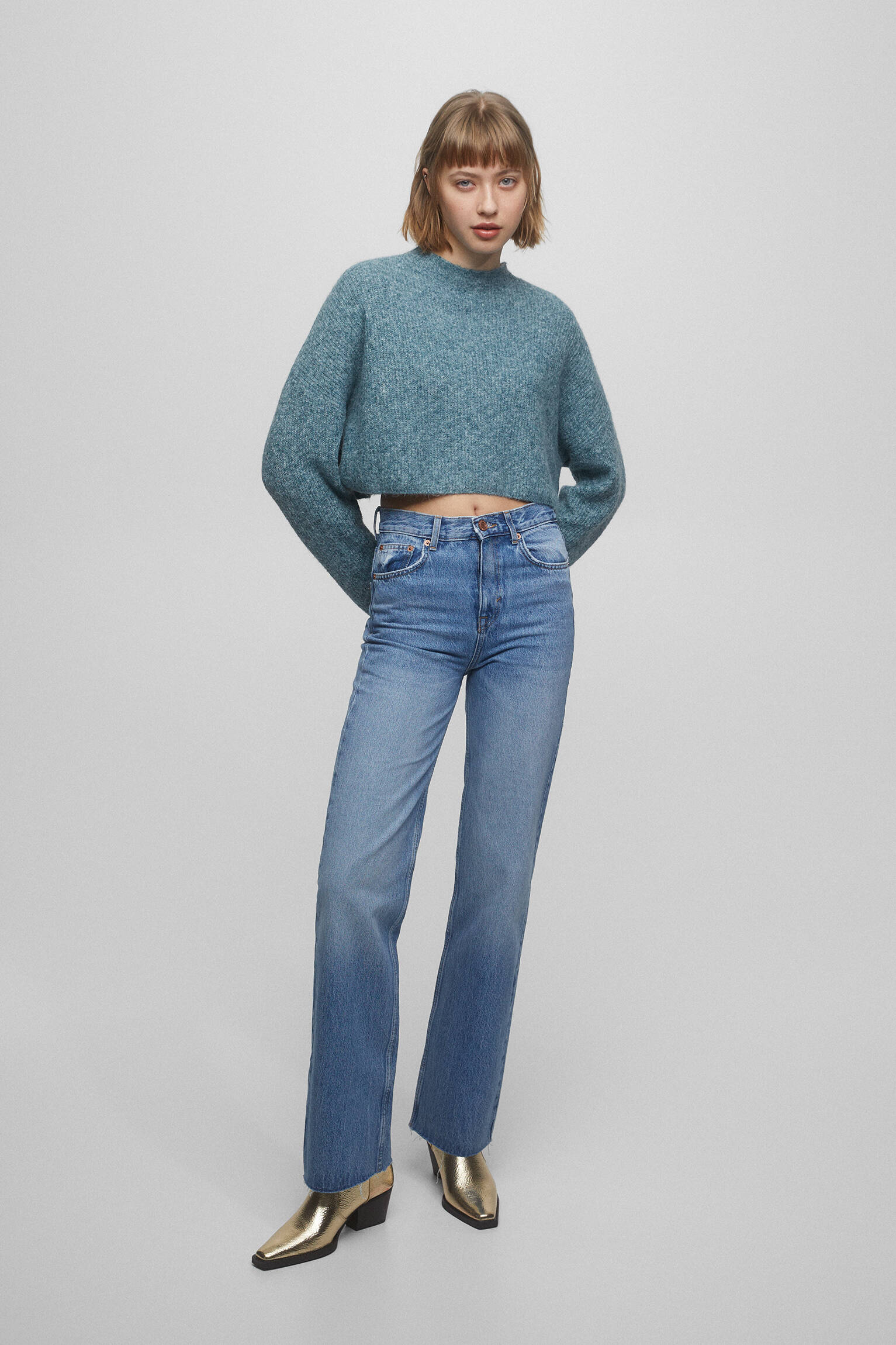 CAMISA STITCH - AZUL ACINZENTADO