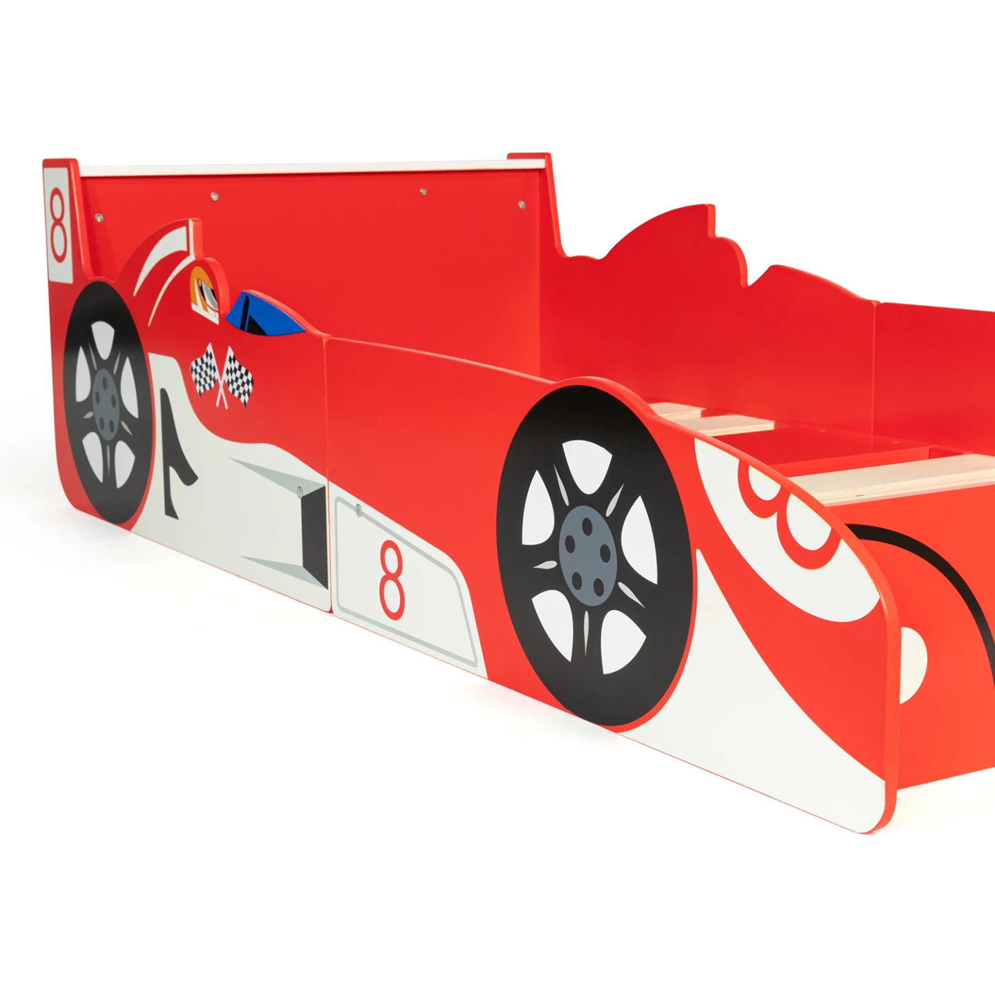 Lit enfant voiture formule 1 TEDDI 70 x 140 CM rouge