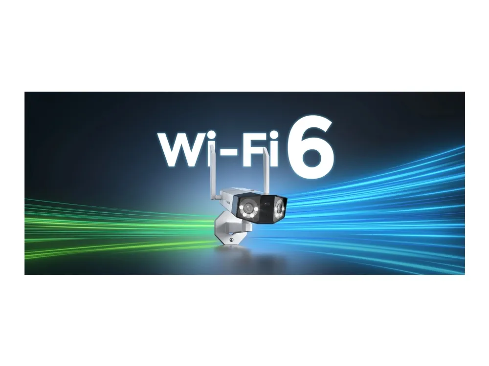 Reolink Duo Series 2 WiFi - Netværksovervågningskamera - udendørs, indendørs - vejrbestandig - farve (Dag/nat) - 8 MP - 4608 x 1728 - 4K - fast brændvidde - audio - trådløs - WiFi - LAN 10/100 - H.265 - DC 12 V