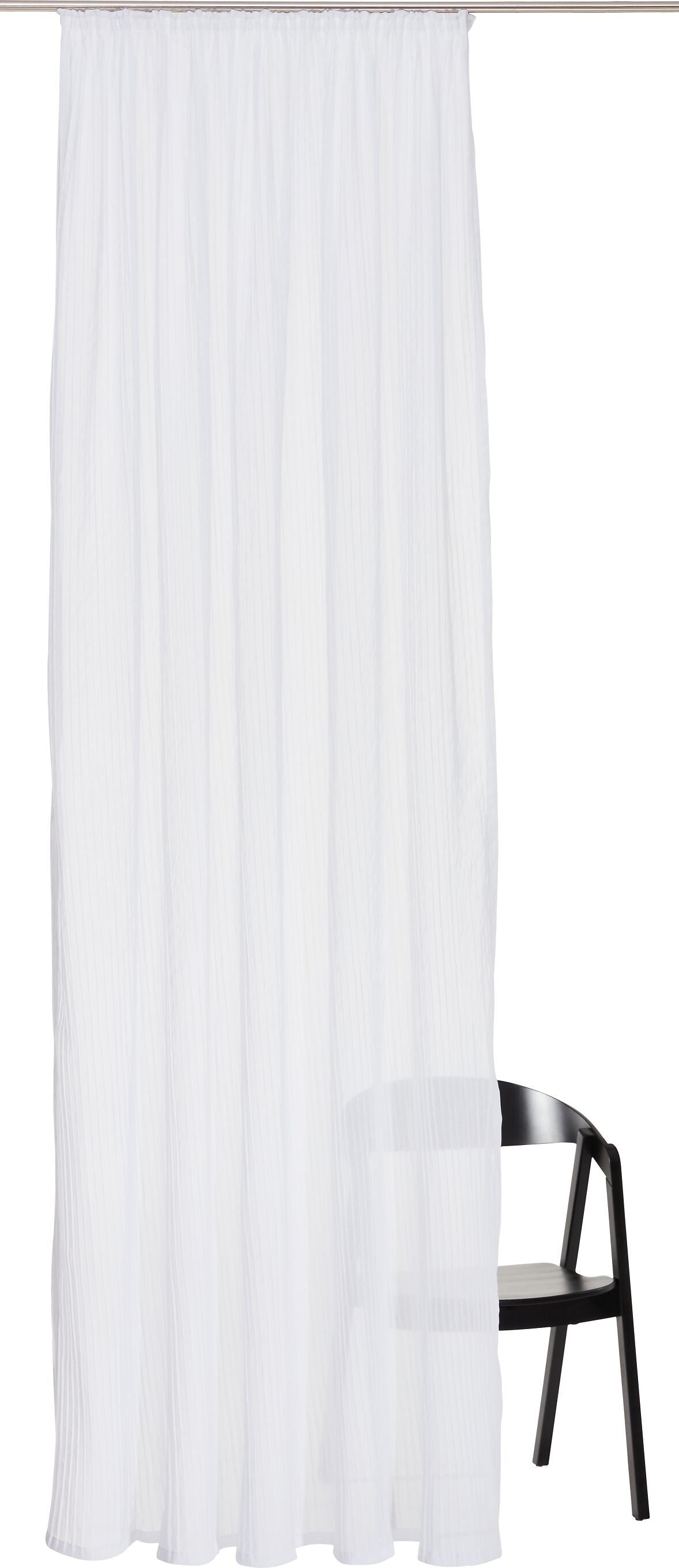 EMILIE Fertigvorhang Tag - Weiss / B: 150.0 cm x H: 260.0 cm