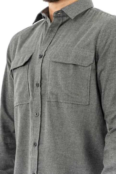 chemise aigle cabadi dark heather grey