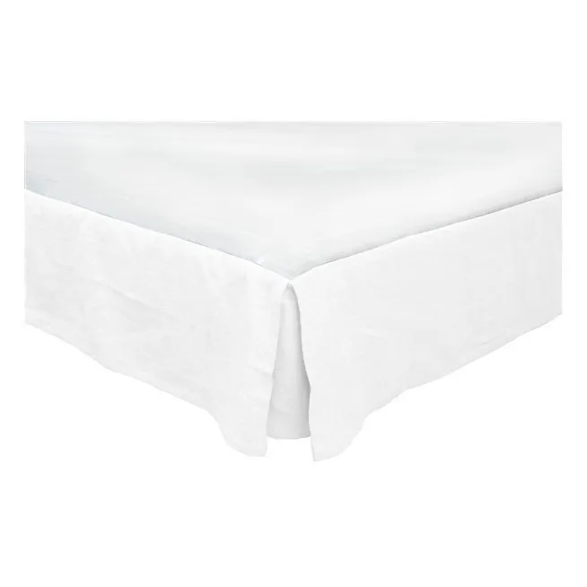 Haomy Cache-sommier en lin | Blanc