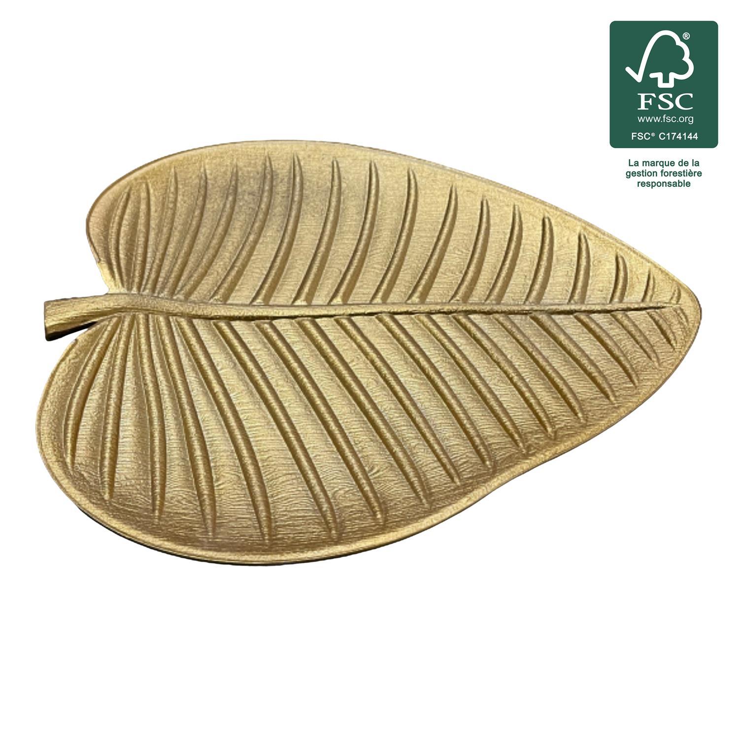 VIDE POCHE FEUILLE DORE