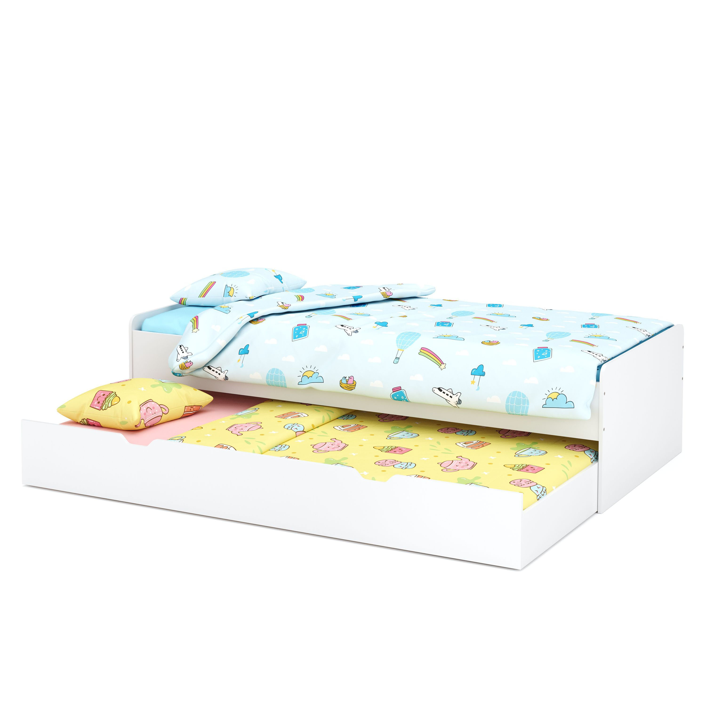 Ausziehbett TALA 90 x 200 cm weiss