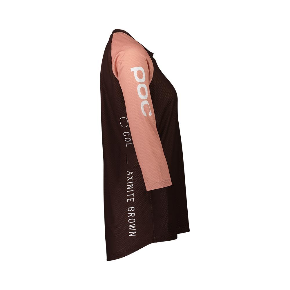 POC Pure MTB Fietsshirt Driekwart Donkerbruin/Roze Dames