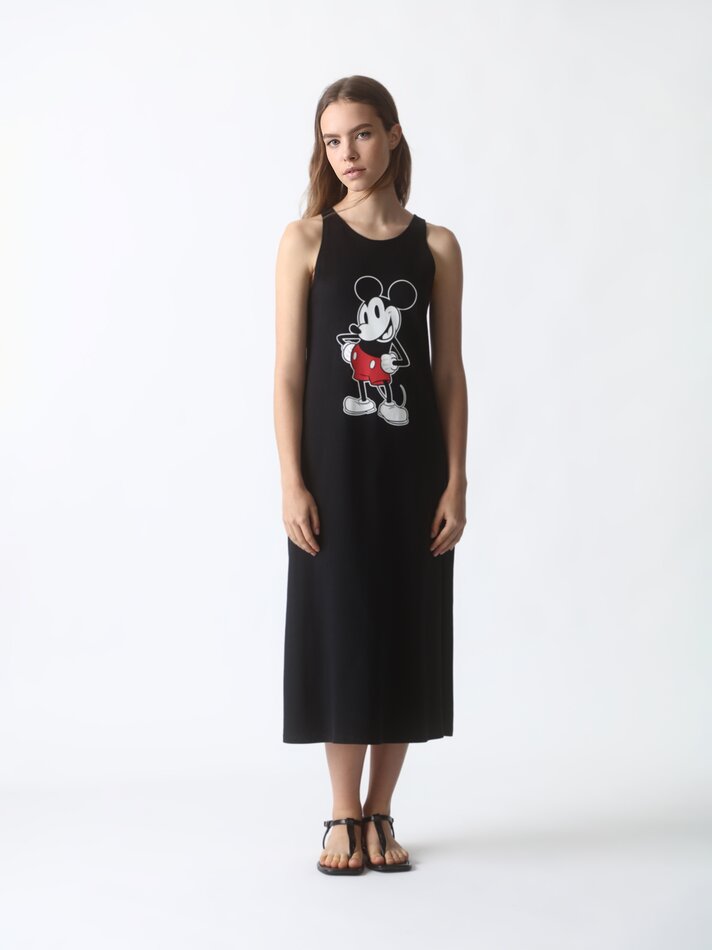 Vestido longo do Mickey Mouse ©DS - Preto