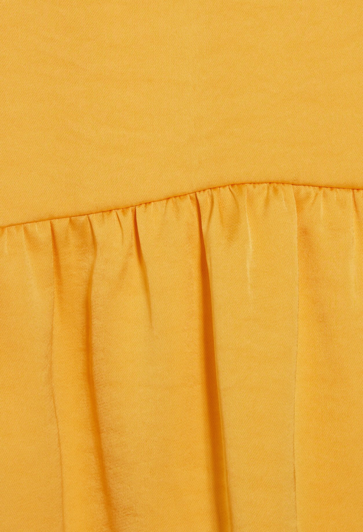 Robe midi satinee jaune
