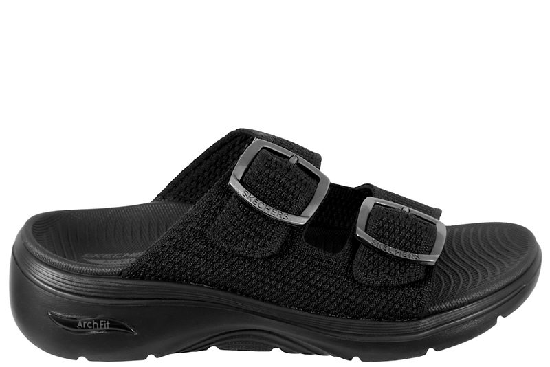 SKECHERS GO WALK ARCH FIT 2.0 SANDAL CHLOE BLACK SLENTERS