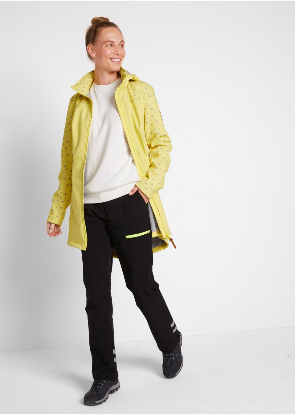 Parka softshell fonctionnelle avec polaire peluche