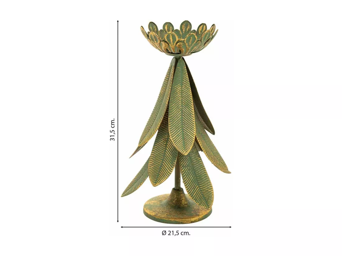 Chandelier en métal doré 21.5x21.5x31.5h