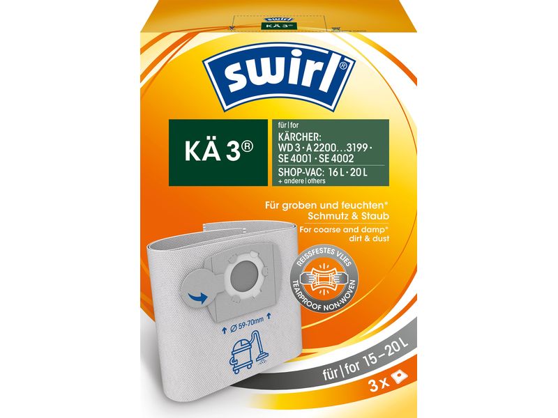 Swirl Staubfilterbeutel KA 3.0 3 Stück Staubfilterbeutel