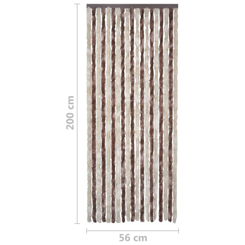 Moustiquaire beige et marron clair 56x200 cm chenille