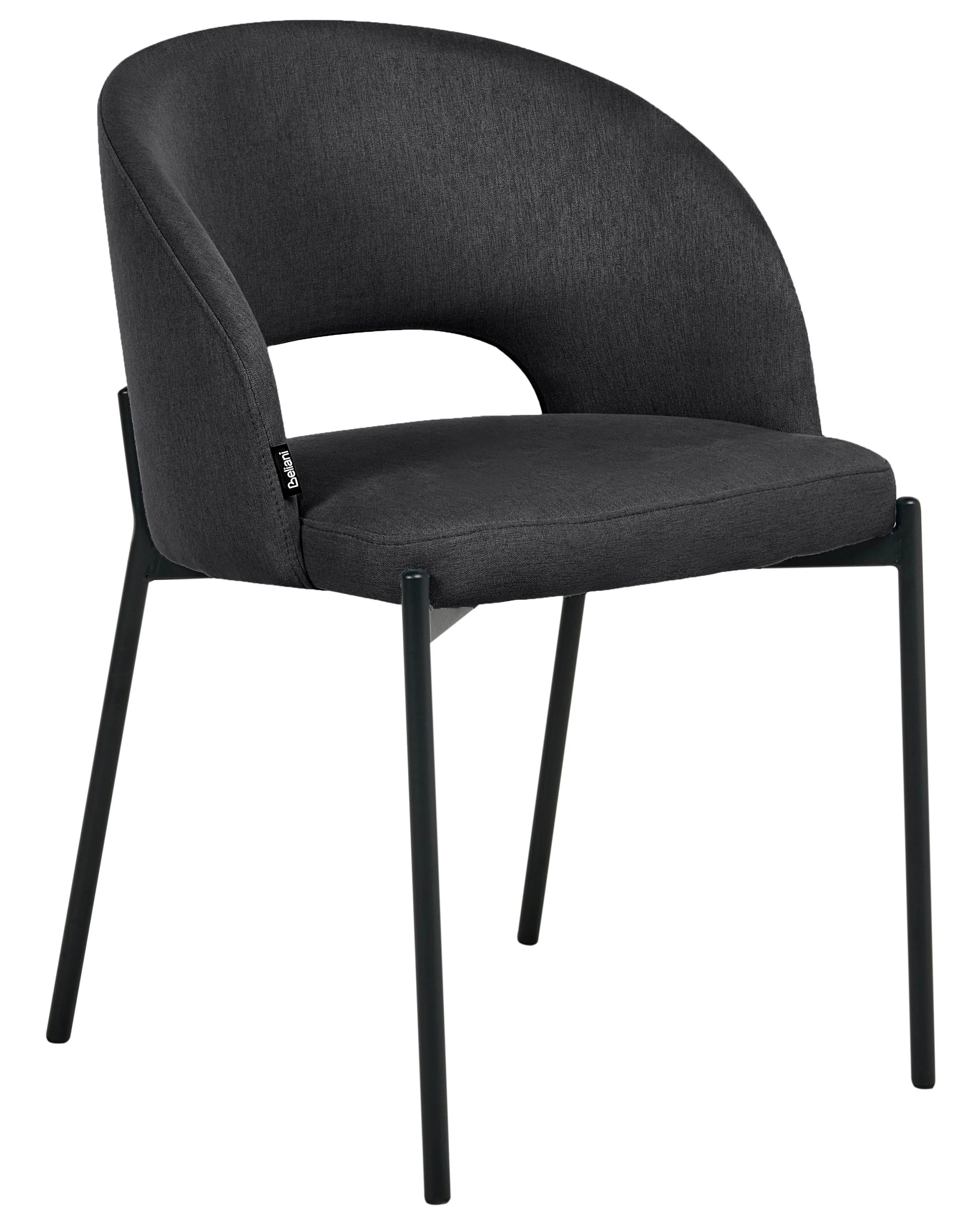 Set van 2 eetkamerstoelen PENNY Stof Zwart