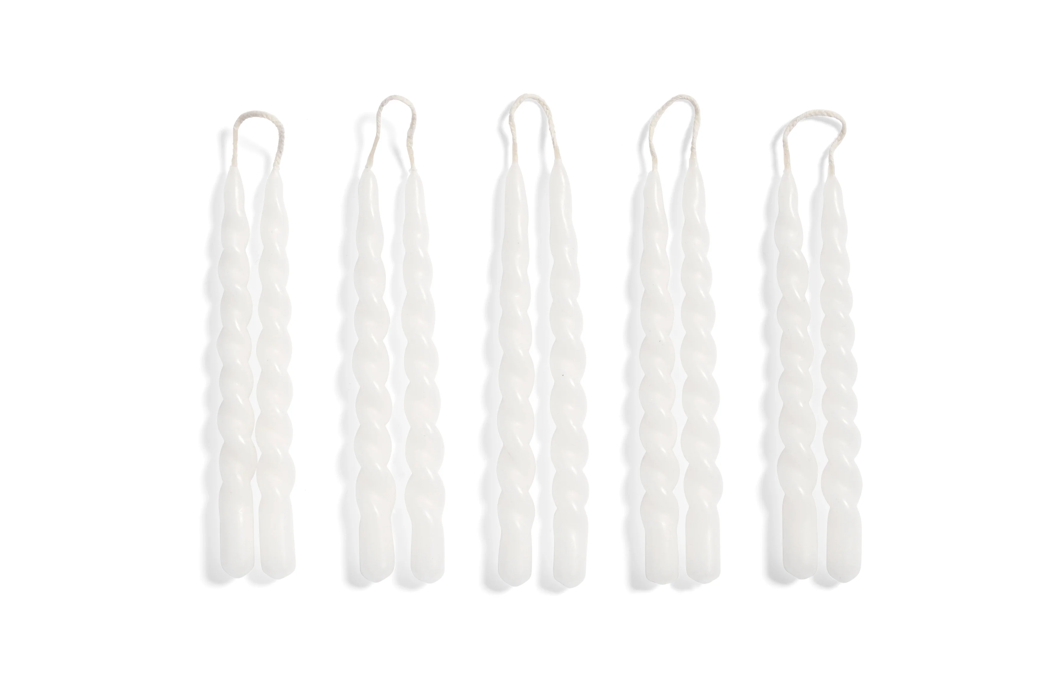 HAY  Mini Swirl stearinlys, hvid - 10 stk.