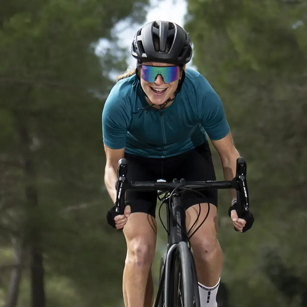 FUTURUM ROSA Merino Fietsshirt Korte Mouwen Turquoise Dames