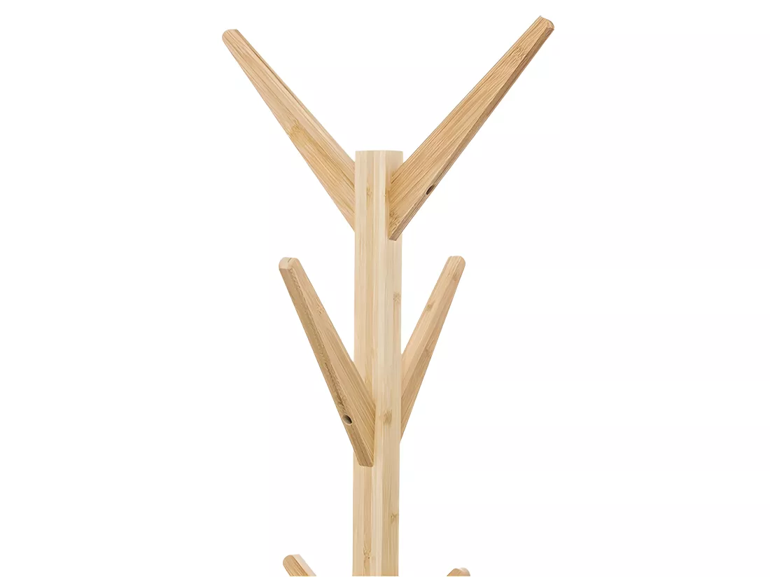Porte-manteaux 8 Patères en Bambou H 178 cm